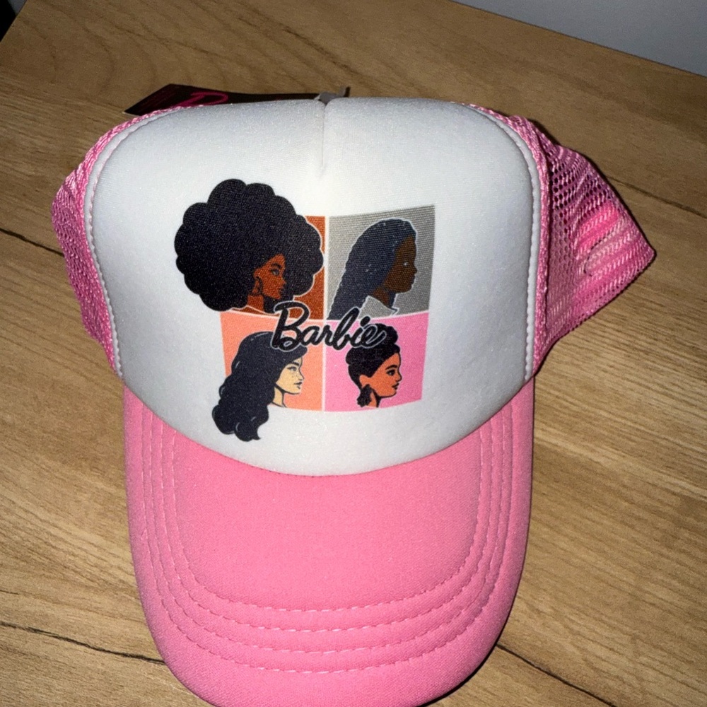 BARBIE‎ Pink Retro Trucker Hat One Size NEW Snap Back Melanin